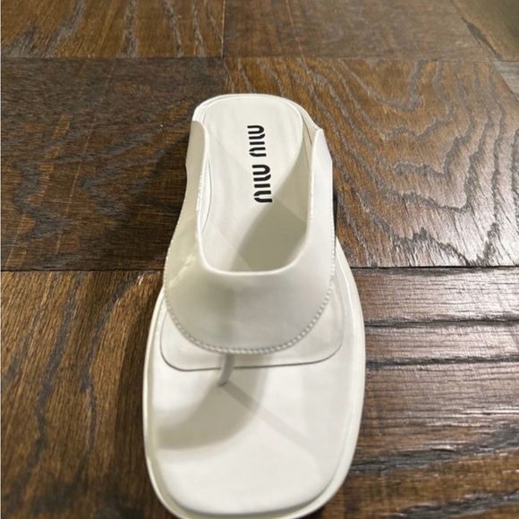 Miu Miu Vernice Tech Sandals - Size 38.5